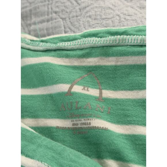 Disney Girl's Aulani Resort Minnie Mouse Green White Striped Dress Sz XL - Picture 3 of 8